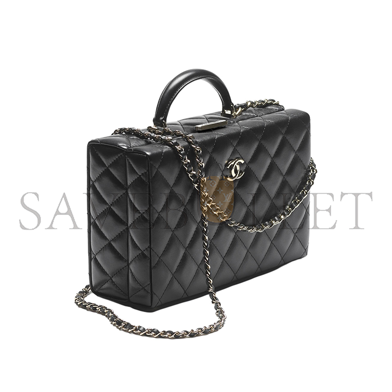 CHANEL MASTER 24K LAMBSKIN QUILTED BOX BAG AS5168 (22*15*7.5cm)